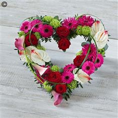 Contemporary Floral Heart