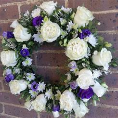 White and Purple Wreath