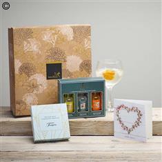 Gin Trio, Chocolate Truffles and Card Gift Set