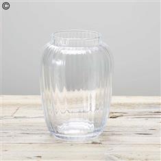 Vintage Ribbed Glass Vase