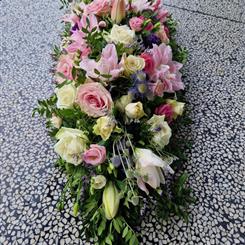 White and Pink Coffin Spray